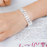 925 Silver Chain Bracelet High Classic Wedding Jewelry