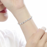 925 Silver Women's Cuff Bracelet High Party Jewelry Gift
