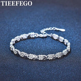 925 Silver Women's Cuff Bracelet High Party Jewelry Gift
