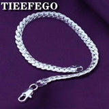 925 Silver Men & Women Bracelet 5MM Chain Jewelry Party Gift