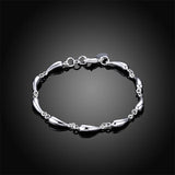 925 Silver Bracelet Drop Chain Women Charm Jewelry Wedding