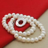 Freshwater Pearl Necklaces 925 Sterling Silver Necklace Wedding Jewelry