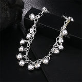 Girls 925 Silver Bell Bracelet Charm Boutique Jewelry Wedding Party Gift