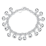 Girls 925 Silver Bell Bracelet Charm Boutique Jewelry Wedding Party Gift