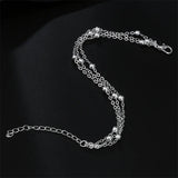 925 Sterling Silver Beads Bracelets Chain for Women Party Wedding Jewelry