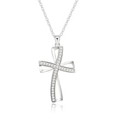 925 Silver Cross Pendant Necklace for Women