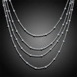 Women's 925 Silver Bead Chain Necklace Charm Jewelry