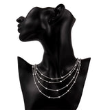 Women's 925 Silver Bead Chain Necklace Charm Jewelry