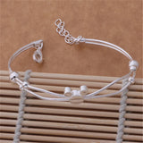 925 Silver Bracelet for Women Adjustable Lady Bangle Fine Jewelry
