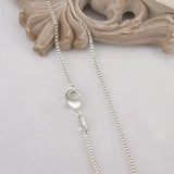 925 Silver 1mm 16/18/20/22/24 Box Necklace Chain Wedding Jewelry