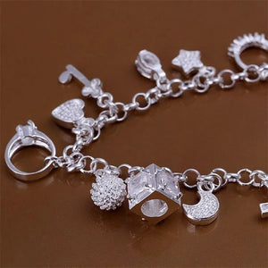 Valentine Charm 925 Silver Fashion Bracelet Wedding Charms