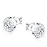 925 Silver Zircon Crystal Earrings Charm Fine Jewelry Wedding