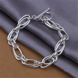 925 Silver Bracelets Wedding Gift Party Jewelry Christmas
