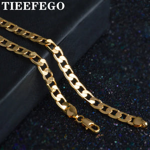 Men's 925 Silver 8mm Yellow Necklace 20 Inch Party Jewelry