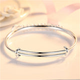 925 Silver Phoenix Bangles For Women Charm Bracelets Adjustable Jewelry