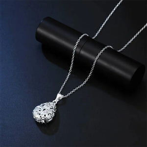 925 Silver Water Drop Pendant Necklace For Women