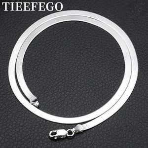 925 Silver Necklace 4mm Snake Chain Couple Sterling Silver Jewelry