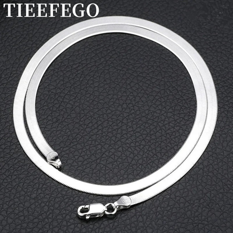 925 Silver Necklace 4mm Snake Chain Couple Sterling Silver Jewelry