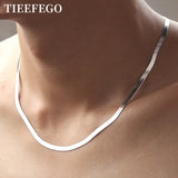 925 Silver Necklace 4mm Snake Chain Couple Sterling Silver Jewelry