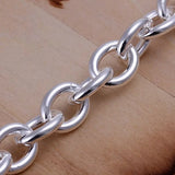 S925 Silver Hollow Heart Bracelet Chain Wedding