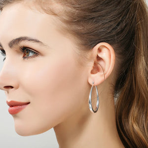 S925 Sterling Silver 41MM Round Hoop Earrings Women Jewelry Gift