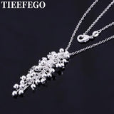 Glamour 925 Silver Grape Bead Pendant Necklace Ladies Gift