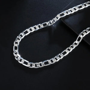 925 Silver Men's Necklace 12MM Cuban Chain 18-30 Inch