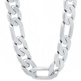 925 Silver Men's Necklace 12MM Cuban Chain 18-30 Inch