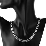 925 Silver Men's Necklace 12MM Cuban Chain 18-30 Inch