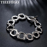Sterling Silver Bracelet Classic Chain Wedding Party Gift Jewelry