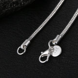 925 Silver Solid Snake Chain Necklace For Pendant 1MM/2MM/3MM