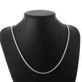 925 Silver Twisted Rope Chain Neckla...