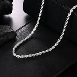 925 Silver Twisted Rope Chain Neckla...