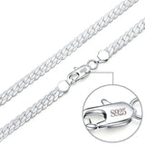 925 Silver Bracelet 6mm Chain Lobster Clasp Wedding Jewelry