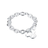 925 Silver Mickey Charm Bracelet Women Girl Gift