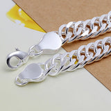 925 Sterling Silver Chain Bracelet Men's Jewelry