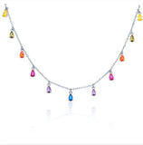 Sterling Silver Drill Drop Pendant Necklace
