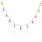 Sterling Silver Drill Drop Pendant Necklace