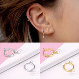 Sterling Silver Pearl Pendant Earrings for Wedding Banquet