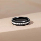 Titanium CZ Engagement Ring Wedding Band Size 3-13.5