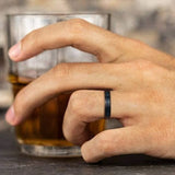 4mm Thin Two Tone Tungsten Wedding Band Rose Gold Size 5-12