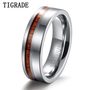 Titanium Man Rings 6mm 8mm Wedding Band Brushed and Polished Ring Size 6-13
