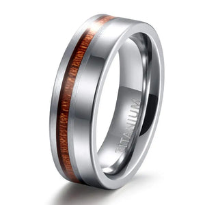 Titanium Man Rings 6mm 8mm Wedding Band Brushed and Polished Ring Size 6-13