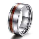 Titanium Man Rings 6mm 8mm Wedding Band Brushed and Polished Ring Size 6-13