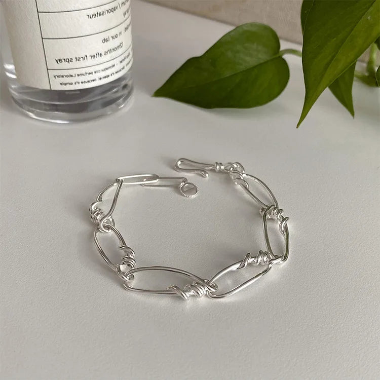 Irregular Knot Metal Bracelet for Women