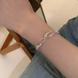 Irregular Knot Metal Bracelet for Women