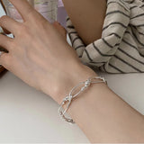 Irregular Knot Metal Bracelet for Women