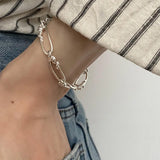 Irregular Knot Metal Bracelet for Women