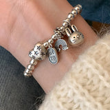 Retro Luck Cat Pendant Bracelet Gift For Women