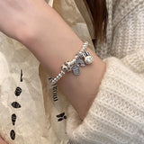 Retro Luck Cat Pendant Bracelet Gift For Women